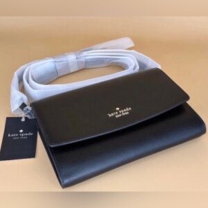 Kate Spade Perry Saffiano Leather Crossbody Bag Wallet